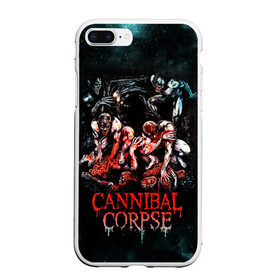 Чехол для iPhone 7Plus/8 Plus матовый с принтом Cannibal Corpse , Силикон | Область печати: задняя сторона чехла, без боковых панелей | Тематика изображения на принте: canibal corpse | cannibal corpse | death metal | группы | дэт метал | канибал корпс | метал | рок