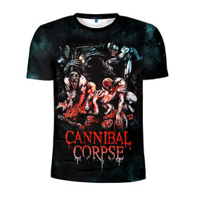 Мужская футболка 3D спортивная с принтом Cannibal Corpse , 100% полиэстер с улучшенными характеристиками | приталенный силуэт, круглая горловина, широкие плечи, сужается к линии бедра | Тематика изображения на принте: canibal corpse | cannibal corpse | death metal | группы | дэт метал | канибал корпс | метал | рок