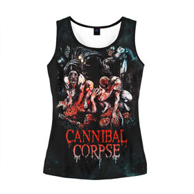 Женская майка 3D с принтом Cannibal Corpse , 100% полиэстер | круглая горловина, прямой силуэт, длина до линии бедра | canibal corpse | cannibal corpse | death metal | группы | дэт метал | канибал корпс | метал | рок