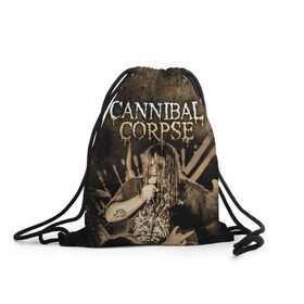 Рюкзак-мешок 3D с принтом Cannibal Corpse , 100% полиэстер | плотность ткани — 200 г/м2, размер — 35 х 45 см; лямки — толстые шнурки, застежка на шнуровке, без карманов и подкладки | canibal corpse | cannibal corpse | death metal | группы | дэт метал | канибал корпс | метал | рок
