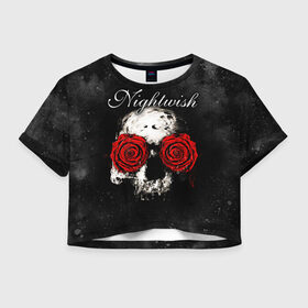 Женская футболка Crop-top 3D с принтом NIGHTWISH , 100% полиэстер | круглая горловина, длина футболки до линии талии, рукава с отворотами | metal | nightwish | tarja turunen | метал | музыка | найтвиш | рок | симфо метал | тарья турунен