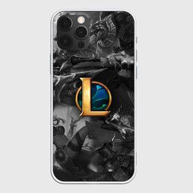 Чехол для iPhone 12 Pro Max с принтом League of Legends Black&White , Силикон |  | Тематика изображения на принте: blackandwhite | leagueoflegends | катарина | логотип | фортуна