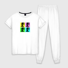 Женская пижама хлопок с принтом Gachimuchi / Гачимучи , 100% хлопок | брюки и футболка прямого кроя, без карманов, на брюках мягкая резинка на поясе и по низу штанин | gachimuchi | mem | гачимучи | мем | прикол | юмор