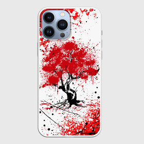 Чехол для iPhone 13 Pro Max с принтом САКУРА | SAKURA | ВИШНЯ ,  |  | Тематика изображения на принте: chery | colors | flowers | japan | paints | roses | sakura | брызги | вишня | краски | растения | розы | ромашка | сакура | тюльпаны | цветы | цветы сакуры | япония