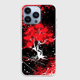 Чехол для iPhone 13 Pro с принтом САКУРА | SAKURA | ВИШНЯ ,  |  | Тематика изображения на принте: chery | colors | flowers | japan | paints | roses | sakura | брызги | вишня | краски | растения | розы | ромашка | сакура | тюльпаны | цветы | цветы сакуры | япония