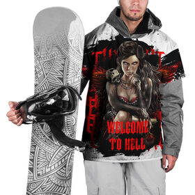 Накидка на куртку 3D с принтом Welcome to hell , 100% полиэстер |  | dark | darkness | elegancefly | phoenix | sheokate | vampire | вампир | готика | демон | кровь | тьма | феникс | фэнтези | череп