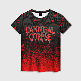 Женская футболка 3D с принтом CANNIBAL CORPSE , 100% полиэфир ( синтетическое хлопкоподобное полотно) | прямой крой, круглый вырез горловины, длина до линии бедер | cannibal corpse | evisceration plague | hammer smashed face. | violence unimagined | дэт метал | музыка | рок | труп каннибала