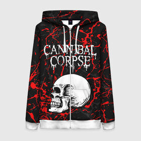 Женская толстовка 3D на молнии с принтом CANNIBAL CORPSE , 100% полиэстер | длина до линии бедра, манжеты и пояс оформлены мягкой тканевой резинкой, двухслойный капюшон со шнурком для регулировки, спереди молния, по бокам два кармана | cannibal corpse | evisceration plague | hammer smashed face. | violence unimagined | дэт метал | музыка | рок | труп каннибала