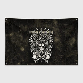 Флаг-баннер с принтом IRON MADEN , 100% полиэстер | размер 67 х 109 см, плотность ткани — 95 г/м2; по краям флага есть четыре люверса для крепления | heavy metal | iron maiden | metal | айрон мейден | группы | метал | музыка | рок | хеви метал