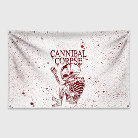 Флаг-баннер с принтом Cannibal Corpse , 100% полиэстер | размер 67 х 109 см, плотность ткани — 95 г/м2; по краям флага есть четыре люверса для крепления | canibal corpse | cannibal corpse | death metal | группы | дэт метал | канибал корпс | метал | рок