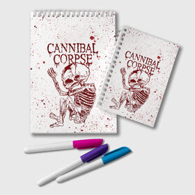 Блокнот с принтом Cannibal Corpse , 100% бумага | 48 листов, плотность листов — 60 г/м2, плотность картонной обложки — 250 г/м2. Листы скреплены удобной пружинной спиралью. Цвет линий — светло-серый
 | canibal corpse | cannibal corpse | death metal | группы | дэт метал | канибал корпс | метал | рок