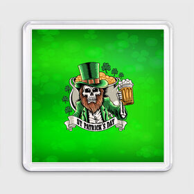 Магнит 55*55 с принтом Beer day , Пластик | Размер: 65*65 мм; Размер печати: 55*55 мм | saint patricks day | арт | графика | март | патрик | святой патрик