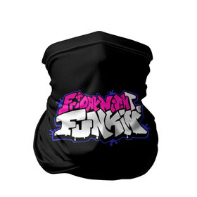 Бандана-труба 3D с принтом Friday Night Funkin , 100% полиэстер, ткань с особыми свойствами — Activecool | плотность 150‒180 г/м2; хорошо тянется, но сохраняет форму | fnf | friday night funkin | детская | красочная | подростки | розово белое лого | розовое лого | фрайдэй найт функин