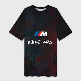 Платье-футболка 3D с принтом BMW M | AMG Killer ,  |  | amg | bmw | killer | m | mercedes | performance | power | амг | баварская | бмв | бмвшник | бумер | дым | м | марка | мерс | мерседес | огни | огонь | полный | привод | сила