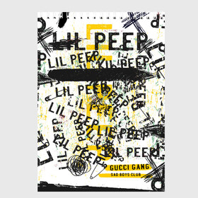 Скетчбук с принтом LIL PEEP Vintage Graffiti Wall , 100% бумага
 | 48 листов, плотность листов — 100 г/м2, плотность картонной обложки — 250 г/м2. Листы скреплены сверху удобной пружинной спиралью | Тематика изображения на принте: baby | bart | bird | cry | cry baby | cry dead smile | crybaby | gucci gang | lil peep | lil prince | logobombing | love | pattern | pink | граффити | гуччи | зарубежная музыка | лил пип | логобомбинг | любовь | маленький принц | малыш | патт