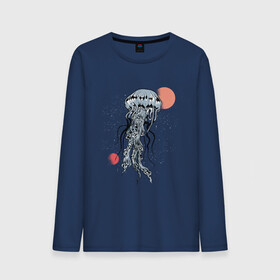 Мужской лонгслив хлопок с принтом Космическая медуза , 100% хлопок |  | art | elon musk | jellyfish | mars | medusa | meduza | moon | nasa | space | spacex | арт | астероид | в космосе | желе | иллюстрация | илон маск | космический дизайн | космос | луна | марс | медузник | на луне | наса | нло | сатурн | спей