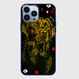 Чехол для iPhone 13 Pro Max с принтом Пёс ,  |  | альфа | амега | барсик | волк | волчонок | гаф | зверь | красивая | лабрадор | лайка | лапа | лапы | лис | омега | пёс | сказка | след | следы | собака | фильм | хаски | хуч | щенок