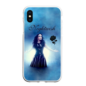 Чехол для iPhone XS Max матовый с принтом Nightwish , Силикон | Область печати: задняя сторона чехла, без боковых панелей | gothic | metall | nightwish | rock | tarja turunen | готические | логотипы рок групп | метал | музыка | найтвиш | рок группы | рокерские | симфоник метал | тарья турунен | черная роза