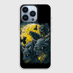 Чехол для iPhone 13 Pro с принтом ЛУННЫЕ ВОЛКИ ,  |  | Тематика изображения на принте: dark | moon | night | wolf | арт | волки | зло | луна | ночь | оборотень | рисунок | хищник