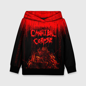 Детская толстовка 3D с принтом CANNIBAL CORPSE , 100% полиэстер | двухслойный капюшон со шнурком для регулировки, мягкие манжеты на рукавах и по низу толстовки, спереди карман-кенгуру с мягким внутренним слоем | Тематика изображения на принте: blood | cannibal corpse | death metal | grunge | hardcore | music | punk | rock | usa | группа | канибал | кровь | метал | музыка | рок | сша | труп