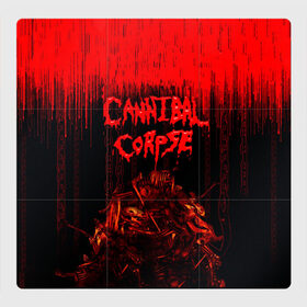 Магнитный плакат 3Х3 с принтом CANNIBAL CORPSE , Полимерный материал с магнитным слоем | 9 деталей размером 9*9 см | blood | cannibal corpse | death metal | grunge | hardcore | music | punk | rock | usa | группа | канибал | кровь | метал | музыка | рок | сша | труп