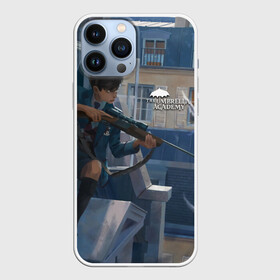 Чехол для iPhone 13 Pro Max с принтом Пятый снайпер ,  |  | Тематика изображения на принте: umbrella academy | академия амбрелла | клаус харгривз | номер пять | роберт шиэн