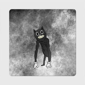 Магнит виниловый Квадрат с принтом Cartoon cat , полимерный материал с магнитным слоем | размер 9*9 см, закругленные углы | cartoon cat | crazy | horror | kitty | monster | безумный | враг | животные | зверь | злодей | злой кот | зубы | картун кэт | киска | кот | кошак | монстр | мультяшный кот | оскал | персонаж | страшилки | сумасшедший
