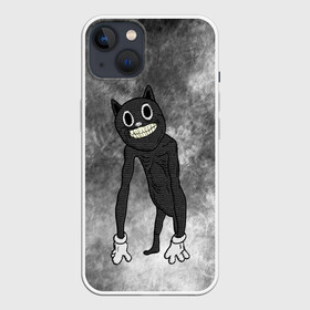 Чехол для iPhone 13 с принтом Cartoon cat ,  |  | cartoon cat | crazy | horror | kitty | monster | безумный | враг | животные | зверь | злодей | злой кот | зубы | картун кэт | киска | кот | кошак | монстр | мультяшный кот | оскал | персонаж | страшилки | сумасшедший