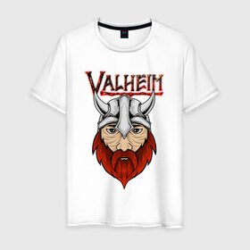 Мужская футболка хлопок с принтом Valheim , 100% хлопок | прямой крой, круглый вырез горловины, длина до линии бедер, слегка спущенное плечо. | fantasy | mmo | valheim | valve | валхейм | вальхейм | викинги | выживалка | игра | королевская битва | ммо | ролевая игра | фэнтази