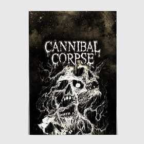 Постер с принтом Cannibal Corpse , 100% бумага
 | бумага, плотность 150 мг. Матовая, но за счет высокого коэффициента гладкости имеет небольшой блеск и дает на свету блики, но в отличии от глянцевой бумаги не покрыта лаком | canibal corpse | cannibal corpse | death metal | группы | дэт метал | канибал корпс | метал | рок