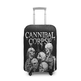 Чехол для чемодана 3D с принтом Cannibal Corpse , 86% полиэфир, 14% спандекс | двустороннее нанесение принта, прорези для ручек и колес | canibal corpse | cannibal corpse | death metal | группы | дэт метал | канибал корпс | метал | рок