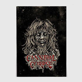 Постер с принтом Cannibal Corpse , 100% бумага
 | бумага, плотность 150 мг. Матовая, но за счет высокого коэффициента гладкости имеет небольшой блеск и дает на свету блики, но в отличии от глянцевой бумаги не покрыта лаком | canibal corpse | cannibal corpse | death metal | группы | дэт метал | канибал корпс | метал | рок