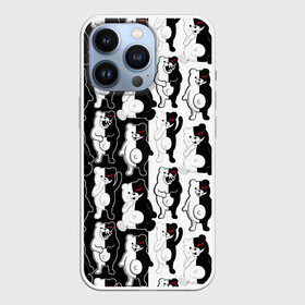 Чехол для iPhone 13 Pro с принтом MONOKUMA  МОНОКУМА ПАТТЕРН ,  |  | anime | danganronpa | enoshima | junko | monokuma | аниме | джунко | игра | манга | медведь | монокума | паттерн | робот медведь | эношима