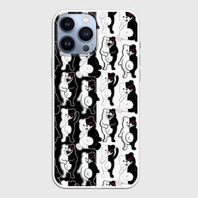 Чехол для iPhone 13 Pro Max с принтом MONOKUMA  МОНОКУМА ПАТТЕРН ,  |  | anime | danganronpa | enoshima | junko | monokuma | аниме | джунко | игра | манга | медведь | монокума | паттерн | робот медведь | эношима