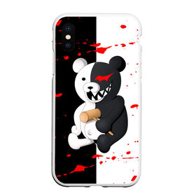 Чехол для iPhone XS Max матовый с принтом MONOKUMA  МОНОКУМА , Силикон | Область печати: задняя сторона чехла, без боковых панелей | anime | danganronpa | enoshima | junko | monokuma | аниме | джунко | игра | манга | медведь | монокума | робот медведь | эношима