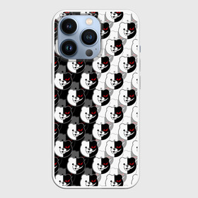 Чехол для iPhone 13 Pro с принтом MONOKUMA  МОНОКУМА PATTERN ,  |  | anime | danganronpa | enoshima | junko | monokuma | аниме | джунко | игра | манга | медведь | монокума | робот медведь | эношима