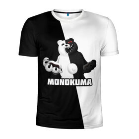 Мужская футболка 3D спортивная с принтом МОНОКУМА , 100% полиэстер с улучшенными характеристиками | приталенный силуэт, круглая горловина, широкие плечи, сужается к линии бедра | anime | danganronpa | enoshima | junko | monokuma | аниме | джунко | игра | манга | медведь | монокума | робот медведь | эношима
