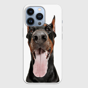 Чехол для iPhone 13 Pro с принтом Доберман   Doberman ,  |  | doberman | dog | барбос | доберман | друг человека | пёс | псина | собака | собачка | собачонка | четвероногий друг | щенок