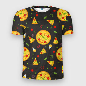 Мужская футболка 3D спортивная с принтом Веганская пицца , 100% полиэстер с улучшенными характеристиками | приталенный силуэт, круглая горловина, широкие плечи, сужается к линии бедра | pizza | веганская пицца | вегетарианская пицца | пицца | пицца с овощами