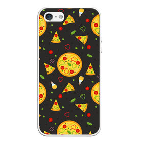 Чехол для iPhone 5/5S матовый с принтом Веганская пицца , Силикон | Область печати: задняя сторона чехла, без боковых панелей | pizza | веганская пицца | вегетарианская пицца | пицца | пицца с овощами