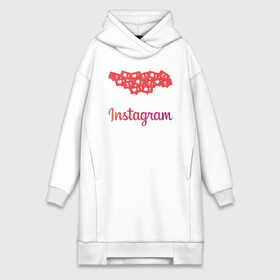 Платье-худи хлопок с принтом Instagram ,  |  | facebook | instagram | инста | инстаграм | платформа | приложение | редактор фотографий | социальная сеть | соцсеть