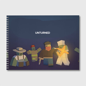 Альбом для рисования с принтом Unturned , 100% бумага
 | матовая бумага, плотность 200 мг. | survival | unturned | zombie | антюрнд | антюрнед | выживание | игра про зомби | стим