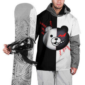 Накидка на куртку 3D с принтом MONOKUMA  МОНОКУМА , 100% полиэстер |  | anime | danganronpa | enoshima | junko | monokuma | аниме | джунко | игра | манга | медведь | монокума | робот медведь | эношима