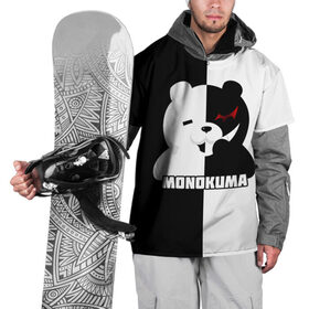 Накидка на куртку 3D с принтом MONOKUMA  МОНОКУМА BEAR , 100% полиэстер |  | anime | danganronpa | enoshima | junko | monokuma | аниме | джунко | игра | манга | медведь | монокума | робот медведь | эношима