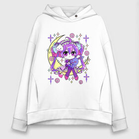 Женское худи Oversize хлопок с принтом Cute Chibi Kawaii , френч-терри — 70% хлопок, 30% полиэстер. Мягкий теплый начес внутри —100% хлопок | боковые карманы, эластичные манжеты и нижняя кромка, капюшон на магнитной кнопке | Тематика изображения на принте: anime | chibi | cute | devil | girls | goth | kawaii | loli | made | manga | pastel | skull | star | аниме | бантики | гот | готик | готичная | девочка | девушка | доли | звезды | каваи | кавай | луна | манга | месяц | милая | мишка | плюшевый