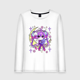 Женский лонгслив хлопок с принтом Cute Chibi Kawaii , 100% хлопок |  | anime | chibi | cute | devil | girls | goth | kawaii | loli | made | manga | pastel | skull | star | аниме | бантики | гот | готик | готичная | девочка | девушка | доли | звезды | каваи | кавай | луна | манга | месяц | милая | мишка | плюшевый