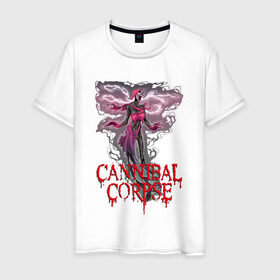 Мужская футболка хлопок с принтом Cannibal Corpse | Труп Каннибала (Z) , 100% хлопок | прямой крой, круглый вырез горловины, длина до линии бедер, слегка спущенное плечо. | Тематика изображения на принте: cannibal | cannibal corpse | corpse | death metal | deathgrind | алекс уэбстер | брутальный дэт метал | дэт метал | дэтграйнд | пол мазуркевич | роб барретт | труп каннибала