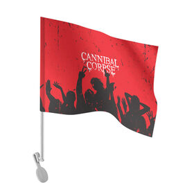 Флаг для автомобиля с принтом Cannibal Corpse | Труп Каннибала (Z) , 100% полиэстер | Размер: 30*21 см | cannibal | cannibal corpse | corpse | death metal | deathgrind | алекс уэбстер | брутальный дэт метал | дэт метал | дэтграйнд | пол мазуркевич | роб барретт | труп каннибала