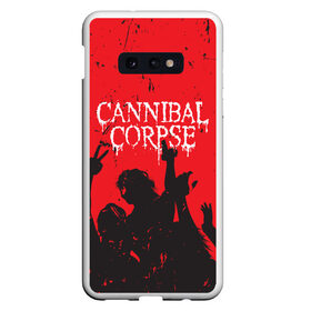 Чехол для Samsung S10E с принтом Cannibal Corpse | Труп Каннибала (Z) , Силикон | Область печати: задняя сторона чехла, без боковых панелей | cannibal | cannibal corpse | corpse | death metal | deathgrind | алекс уэбстер | брутальный дэт метал | дэт метал | дэтграйнд | пол мазуркевич | роб барретт | труп каннибала