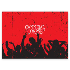 Поздравительная открытка с принтом Cannibal Corpse | Труп Каннибала (Z) , 100% бумага | плотность бумаги 280 г/м2, матовая, на обратной стороне линовка и место для марки
 | Тематика изображения на принте: cannibal | cannibal corpse | corpse | death metal | deathgrind | алекс уэбстер | брутальный дэт метал | дэт метал | дэтграйнд | пол мазуркевич | роб барретт | труп каннибала